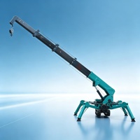 Grue araignée professionnelle de 8 tonnes avec des performances de charge élevées et un système de flèche rotative pour les travaux de construction lourds
