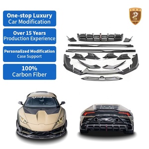 Kit carrosserie en carbone sec style AE pour Lamborghini Huracan EVO LP610 : Lame avant, jupes latérales, diffuseur arrière, coins de pare-chocs - Product Image 1