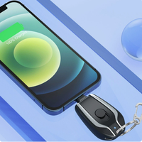 Produit promotionnel très vendu, chargeur portable rétractable, mini batterie de secours, porte-clés décoratif