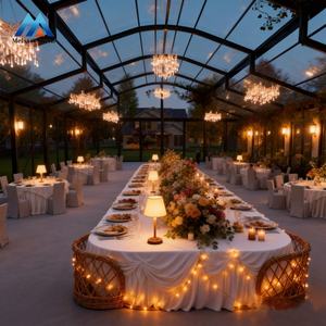 Tente de réception de luxe transparente noire pour événements extérieurs, chapiteau <span class=keywords><strong>orangerie</strong></span>, tentes atrium pour événements - Product Image 4