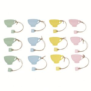 2 Days Ship Coffee Cup Bookmark PU Leather Exquisite Book Page Clips New Stamped <b>Teacup</b> Bookmarks Gifts for Students Teachers - Product Image 2