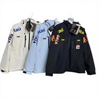 Veste coupe-vent légère à manches longues et col rond, imprimée sur mesure, pour activités de plein air, style football, taille 'L', toutes saisons, Brésil