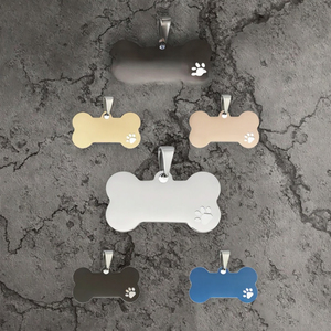 <b>Custom</b> Plated Stainless Steel Pet <b>Tag</b> Durable Metal Pet ID <b>Tag</b> For <b>Dogs</b> And Cats With Engraving Option - Product Image 2
