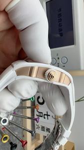 European Luxury Fashion <b>Watch</b> Full Diamond Case White Strap Power Reserve Water Resistant <b>Mechanical</b> Movement Water Resistant - Product Image 4