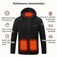 Veste chauffante imperméable pour hommes 5v 7v 12v Battery Pack Winter Outdoor Soft Shell Electric Heating Jacket Coat Coat