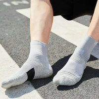 Chaussettes de basketball en tissu éponge pour hommes - Antidérapantes, séchage rapide, mi-mollet, pour sports d'été, vente en gros