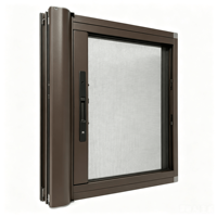 Ventana Corredera Moderna con Marco de Aleación de Aluminio, Malla de Acero Inoxidable, a Prueba de Insectos, Resistente al Fuego, con Cerradura de Seguridad Decorativa para Cocina