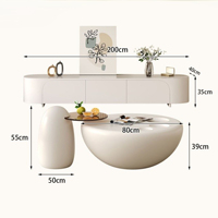 Kreatives Paar Minimalistische Weiße Unregelmäßig Geformte Couchtische für Wohnzimmer Schlafzimmer Apartment-Nutzung mit Umweltfreundlichen Platten