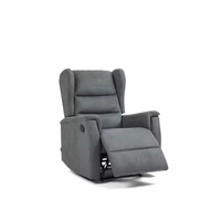 Canapé de détente moderne pour la maison, confortable et relaxant, en cuir souple, fauteuil inclinable avec accoudoirs extensibles, structure métallique fonctionnelle