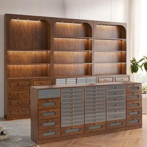 Mueble de Madera Maciza para Salón de Uñas con Cajones Transparentes para Almacenamiento y Exhibición de Esmaltes - Product Image 4