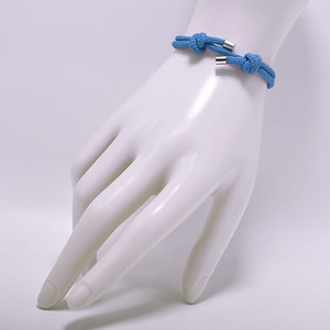 สร้อยข้อมือเชือกมิลานลายทแยงสไตล์มิลาเนเซ่,ผ้าทองแดงสำหรับผู้หญิงใช้ได้ทั้งผู้ชายและผู้หญิงโปรโมชั่นปรับได้หลากสีมิตรภาพ - Product Image 4