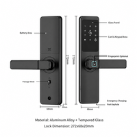Cerradura Inteligente Digital Anti-Espía Vertexis con Contraseña, Cerradura Electrónica para Puerta con Entrada sin Llave Tuya WiFi Cloud, Desbloqueo por Huella Dactilar