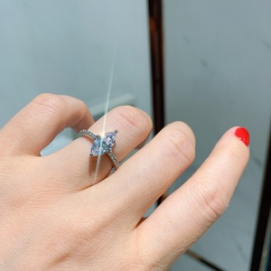 Factory Wholesale Eco-friendly Copper Vintage Pear Shape Clear <b>CZ</b> Zircon Gemstone <b>Rings</b> for Women Gold Plated - Product Image 5