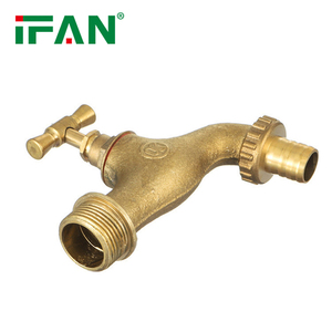 IFAN ISO15875 Venta caliente calidad garantizada latón Bibcock <span class=keywords><strong>grifo</strong></span> 1/2 "<span class=keywords><strong>3</strong></span>/<span class=keywords><strong>4</strong></span>" rojo latón al ras Bibcock <span class=keywords><strong>grifo</strong></span> - Product Image 1