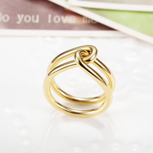 Nhẫn Thắt Nút Bằng Thép Không Gỉ 316L Mạ Vàng 14K Có Ý Nghĩa Tùy Chỉnh - Product Image 3