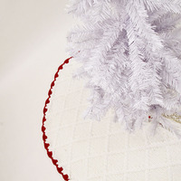 Jupe de sapin de Noël tendance et douce en polyester et acrylique, personnalisable, pour décorations de Noël d'appartements et d'hôtels
