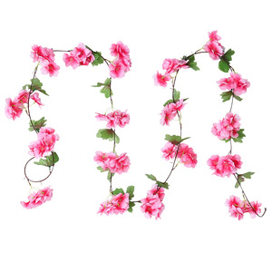 Guirlandes décoratives en fleurs de cerisier artificielles en soie pour mariage et décoration intérieure - Product Image 5