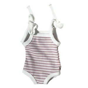 Combinaison en tissu côtelé pour poupée, body féminin de 13 pouces, épaules dénudées, rayures, <span class=keywords><strong>Minikane</strong></span>, vêtements, barboteuse pour poupée de 34cm, 36cm - Product Image 4