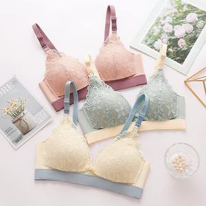 Soutien-gorge d'allaitement en dentelle à ouverture frontale pour la grossesse et l'allaitement post-partum – Confortable et élégant - Product Image 1