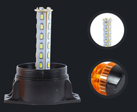 Lampe stroboscopique mini LED pour chariot élévateur DC12-80V, lentille blanche/ambre/rouge/bleue, lumière d'avertissement au xénon, balise d'urgence étanche, clignotant