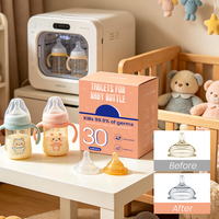 Tablettes nettoyantes pour biberons de bébé, sans résidus, écologiques, effervescentes, vente en gros