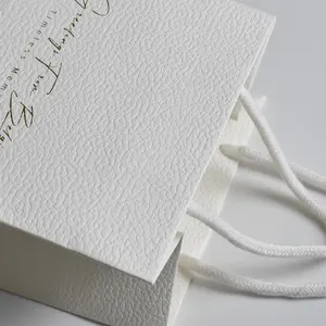 FSC Brand Custom Parfüm Strukturierte Kosmetik Trage verpackung Personal isiert Danke Geschenk Einkaufstasche Shopping Logo Luxus Papiertüten