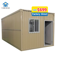 Rumah Kontainer Lipat 20ft, Kantor Prefab, Asrama Sementara, Bangunan Hotel, Mal, Rumah, Ruang Tamu, Kamar Tidur