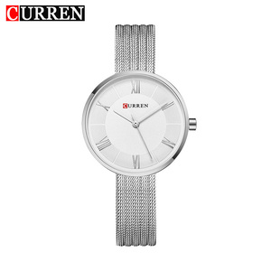 นาฬิกาข้อมือควอตซ์ผู้หญิง รุ่น 9020 CURREN ตัวเรือนโลหะผสม สายสแตนเลสสตีลแบบตาข่าย กันน้ำ 3BAR เข็มเรืองแสง แฟชั่นสไตล์โรมัน ลำลอง - Product Image 1