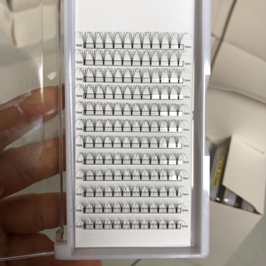 Extensions de faux cils ventilateurs préfabriqués 0.1mm 132 ventilateurs plus foncés noir Base courte 4D 5D Ultra vitesse Pro fait cils de ventilateur - Product Image 6