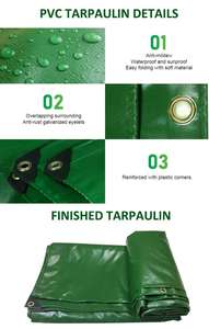 Bâche en Pvc fini, toile revêtue lourde, bois, 26x40 pieds, 8x12m - Product Image 6