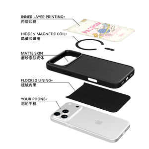Coque de téléphone AG Feeling Black Edge avec motif corporel céleste doré pour <span class=keywords><strong>iPhone</strong></span> 17, 17 Pro Max, 16 Pro, 15 – Coque magnétique - Product Image 2