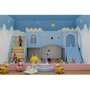 Suministro de Fábrica: Equipo Modular de Área de Juego Interior para Niños, con Castillo y Muro de Escalada para Centro de Entretenimiento Familiar - Product Image 1