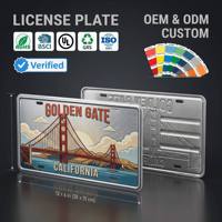 Plaque d'immatriculation en aluminium gravée sur mesure Wanfeng, plaque de voiture durable, panneau métallique vintage pour souvenirs, vente en gros