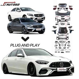 Kit de carrosserie en matériau ABS PP de nouvelle conception pour Benz W205 2015 2016 2017 <span class=keywords><strong>2018</strong></span> 2019 2020 2021 Mise à niveau vers 2022 W206 E63S AMG Assembly Assy - Product Image 1