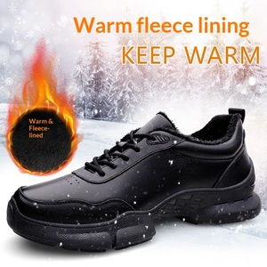 Chaussures de sport Torre Autumn confortables et respirantes en cuir de vachette, semelle souple, pour la course en extérieur, tendance, décontractées, noires, pour le travail - Product Image 3