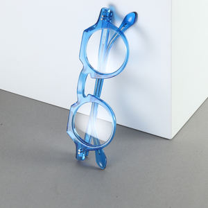 Montures de lunettes en acétate d'épaisseur ronde rétro <span class=keywords><strong>pour</strong></span> lunettes Montures de lunettes optiques en acétate pur <span class=keywords><strong>pour</strong></span> hommes et femmes - Product Image 2
