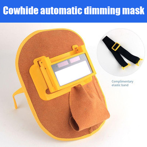 Máscara de Soldadura con Oscurecimiento Automático COROTC, Energía Solar, Cuero Vacuno Duradero, Protección Facial Completa para Soldadura MMA, MIG, TIG - Product Image 4