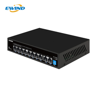 Protection contre la foudre 4kV, Switch PoE non géré 10 ports AI, 8 ports PoE + 2 ports Uplink, PoE 802.3af/at étendu jusqu'à 300m