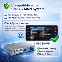 Module sans fil AUTOABC CarPlay Android Auto pour Peugeot Citroën SMEG MRN 208 308 508 3008 & C4 DS3 DS5 compatible avec caméra de recul