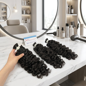 Producto al por mayor 2026: Extensiones de cabello virgen rizado birmano a granel, cabello humano vietnamita con cutícula completa, cabello birmano. - Product Image 3