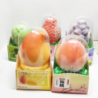 Vente en gros OEM de bâtonnets glacés 3D en forme de fruits, pêche et chocolat, 75g*12pcs/ctn, snacks congelés exotiques