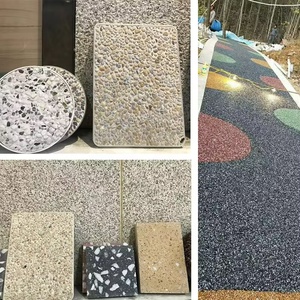 Pierres de galets de couleur copeaux de pierre lavés en résine Style naturel pour l'aménagement paysager de jardin carrelage de décoration murale préfabriqué - Product Image 5