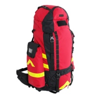 Sac à dos de secours en nylon 80L 1050D pour équipe de secours en montagne, commandant de brigade de pompiers, haute visibilité