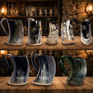Ready Stock B.S. INTERNATIONAL Old Fashioned Glass Drinking Horn Mugs Custom Designs Eco-Friendly Lightweight Portable Long <b>Beer</b> - Product Image 2