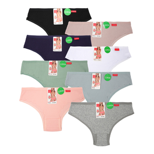 UOKIN-tangas de algodón para mujer, <span class=keywords><strong>bragas</strong></span> de tiro medio, cintura elástica, tanga sexy, <span class=keywords><strong>bikini</strong></span> brasileño, A3185 - Product Image 3