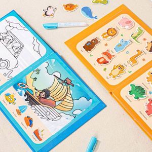 Kits d'activités créatives 2-en-1 pour enfants : Peinture à l'eau et livre d'autocollants réutilisables et imperméables - Product Image 2