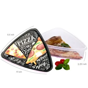 Kotak Irisan Pizza Wadah Penyimpanan Kotak Pizza Bergelombang dengan Tutup Baki Pemegang dan Penyimpan Kotak Pizza Murah