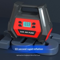 AC/DC Dual Power Tire Inflator Pump 12V Portable Air Compressor with Digital Display Single Cylinder Electric Pump for Car Home