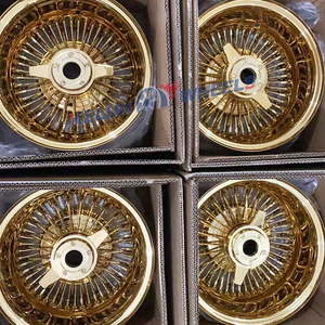 Neumático Lowider de pared blanca con patrón de pernos 13x7, Llantas de 13 pulgadas, Llantas de radios dorados 5x114.3, Llantas de radios - Product Image 4