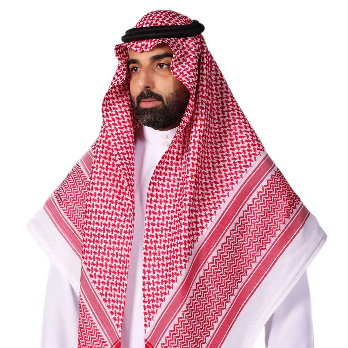 Shemagh Premium uomo Shemagh arabo sciarpa tattica del deserto kefiah palestina avvolgente 55-57 pollici sciarpa islamica da uomo